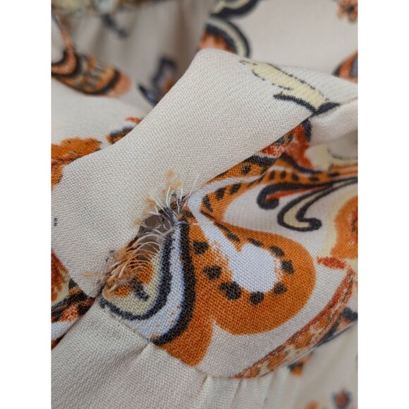 Sweet Rain Paisley Peplum Top Women Size 2X Peasant Ruffle Festival Western Boho - Picture 3 of 9